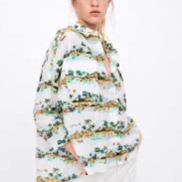 Zara palm tree shirt - Picture 2 of 8